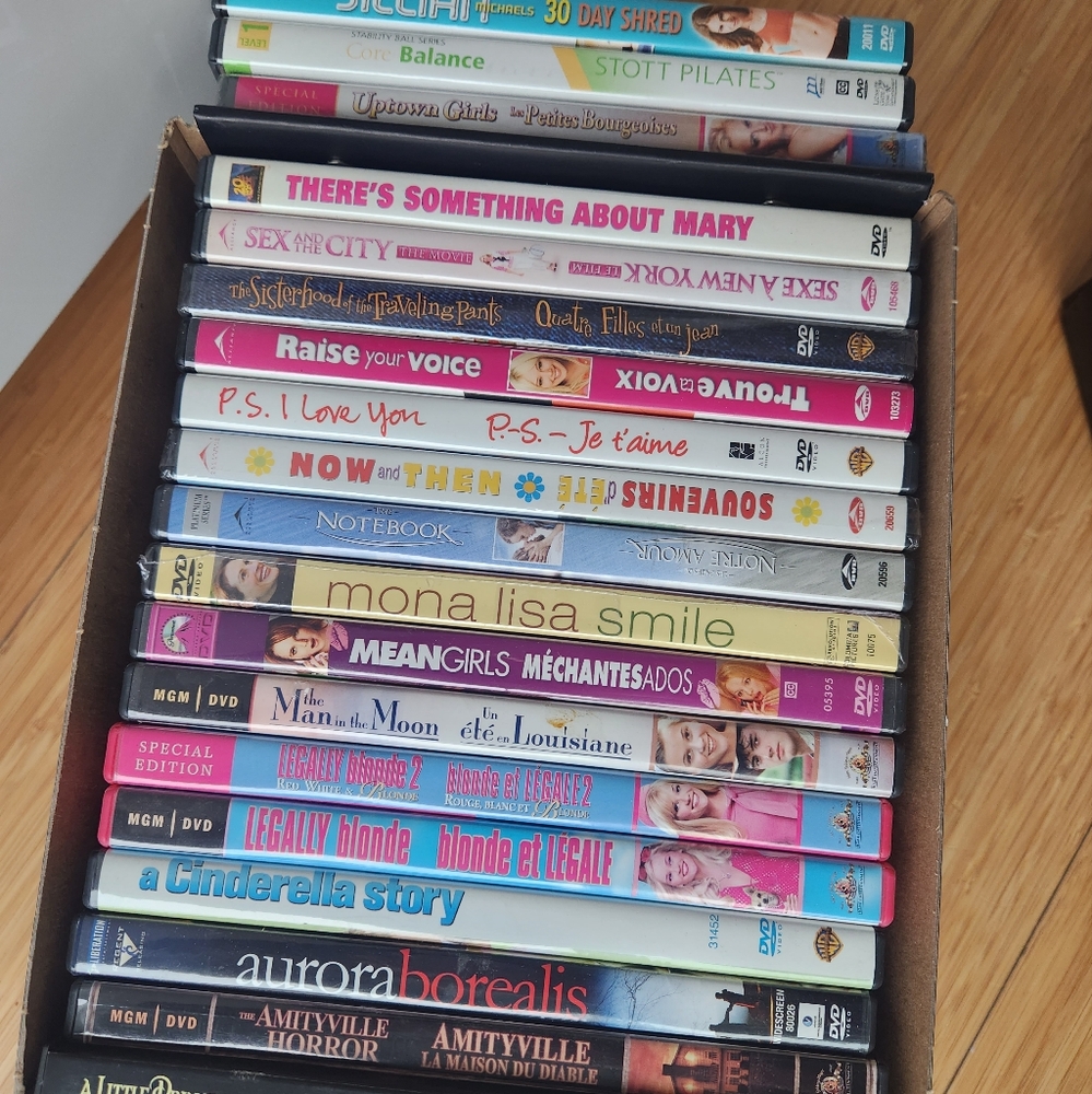 19 piece DVD movies rom com fun comedy girlie